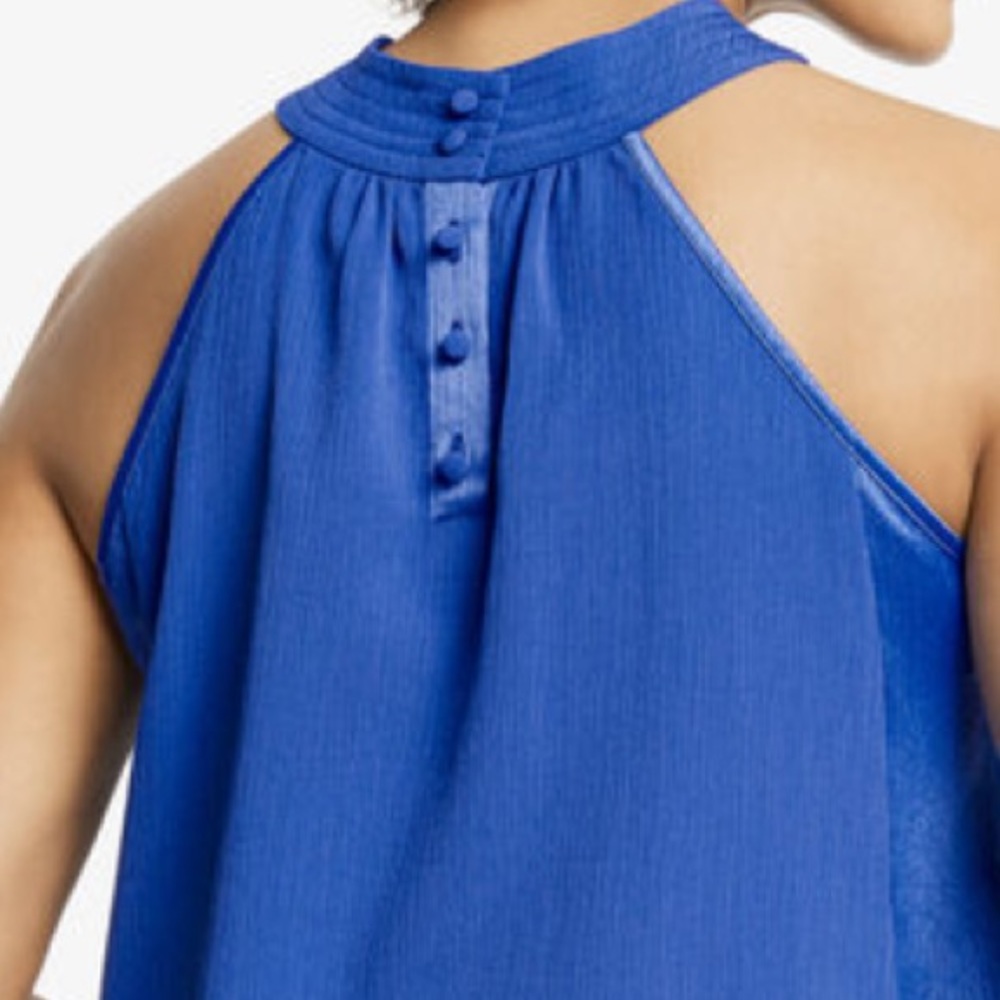 High-neck sleeveless tank blouse - Picture 4 of 7